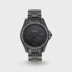 Riley Multifunction Black Stainless Steel Watch