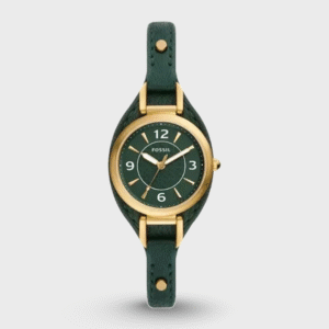 Carlie Three-Hand Green LiteHide™ Leather Watch