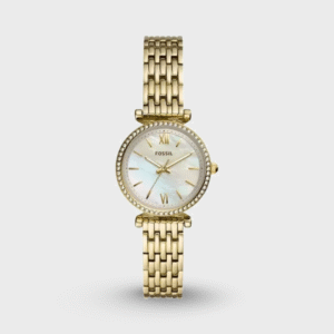 Carlie Mini Three-Hand Gold-Tone Stainless-Steel Watch