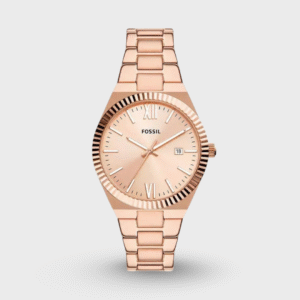 Scarlette Three-Hand Date Rose Gold-Tone Stainless Steel Watch