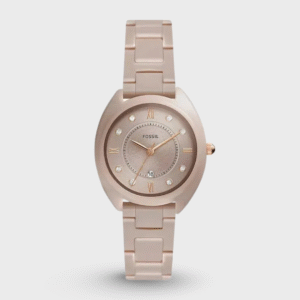 Gabby Three-hand Date Salted Caramel Stainless Steel And Ceramic Watch