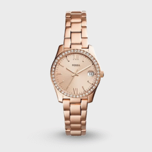Scarlette Three-Hand Date Rose-Gold-Tone Stainless Steel Watch