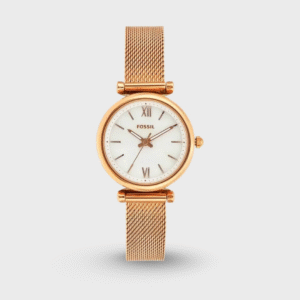 Carlie Mini Three-Hand Rose Gold-Tone Stainless Steel Watch