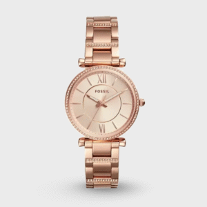 Carlie Three-Hand Rose-Gold-Tone Stainless Steel Watch