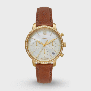 Neutra Chronograph Medium Brown Leather Watch