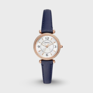 Carlie Three-Hand Navy LiteHide™ Leather Watch