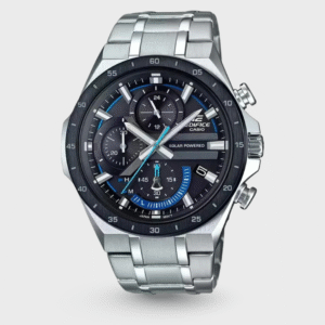 Edifice Men Quartz Black Dial Chronograph Resin Watch EX488