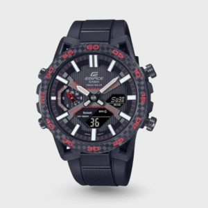 Edifice Men Quartz Black Dial Analog-Digital Resin Watch ED563