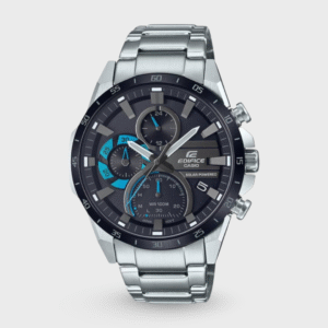 Edifice Men Quartz Black Dial Chronograph Stainless Steel Watch ED567