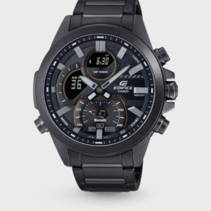 Edifice Men Quartz Black Dial Analog-Digital Stainless Steel Watch EX547