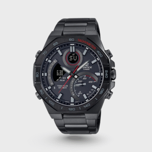 Casio Edifice Men Quartz Black Dial Analog-Digital Stainless Steel Watch EX556