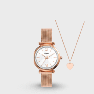 Carlie Analog Watch for Women With Necklace
