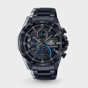 Edifice Men Quartz Black Dial Chronograph Stainless Steel Watch ED568