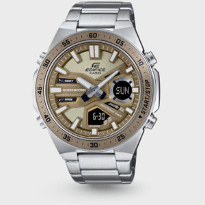 Edifice Men Quartz Brown Dial Analog-Digital Stainless Steel Watch ED600