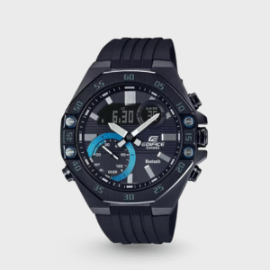 Edifice Men Quartz Black Dial Chronograph Resin Watch ED496