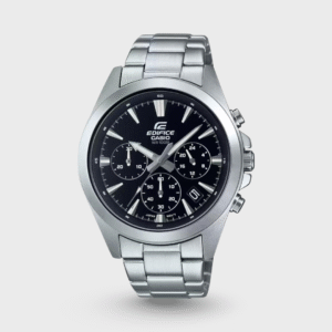 Edifice Men Quartz Black Dial Chronograph Stainless Steel Watch ED544