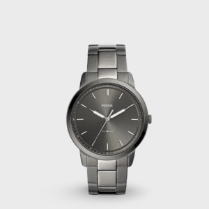 Fossil Minimalist Three-Hand Smoke Stainless Steel Watch