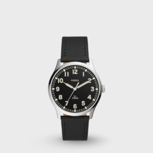 Dayliner Men Quartz Black Dial Analog Leather Watch