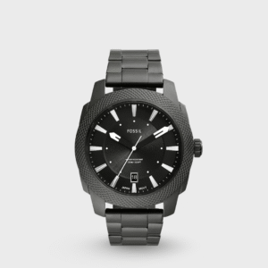 Fossil Machine 49 mm Black Dial Stainless Steel Analog Watch for Men