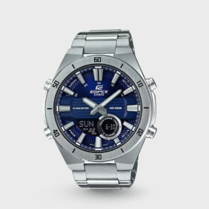 Edifice Men Quartz Blue Dial Analog-Digital Stainless Steel Watch EX457