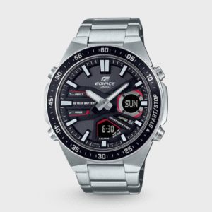 Edifice Men Quartz Black Dial Chronograph Stainless Steel Watch ED551