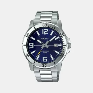 Enticer Men Quartz Blue Dial Analog Stainless Steel Watch A1363