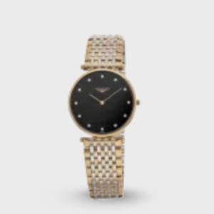 La Grande Classique Quartz Black Dial Diamond Two-Tone Steel Women's Watch