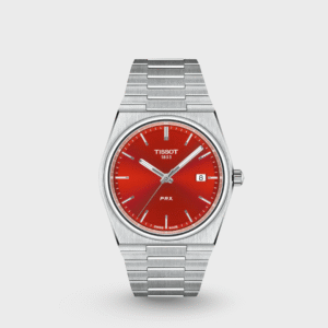 PRX Men Quartz Red Dial Analog Stainless Steel Watch