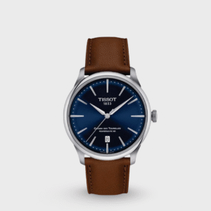 Chemin Des Tourelles Men Automatic Blue Dial Analog Leather