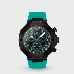 T-Race Men Quartz Black Dial Chronograph Silicone Watch