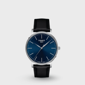 Everytime Men Quartz Blue Dial Analog Leather Watch