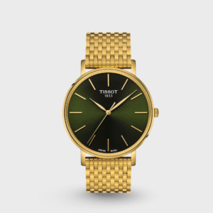 Everytime Men Quartz Green Dial Analog Stainless Steel Watch