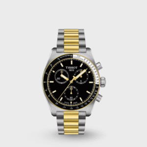 PR 516 Men Quartz Black Dial Chronograph Stainless Steel Watch