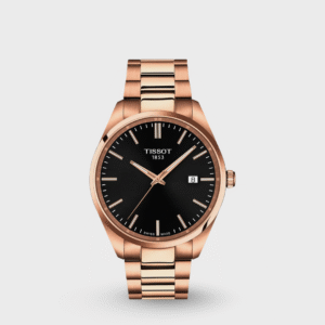 Pr 100 Men Quartz Black Dial Analog Stainless Steel Watch