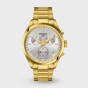 PR 100 Men Quartz Silver Dial Chronograph Stainless Steel Watch