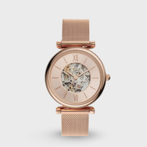 Carlie Women Automatic Rose Gold Dial Analog Stainless Steel Watch
