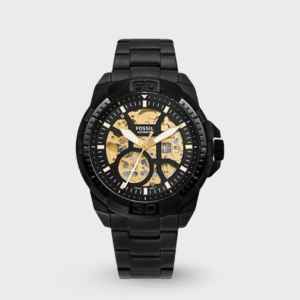 Bronson Men Automatic Black Dial Analog Stainless Steel Watch