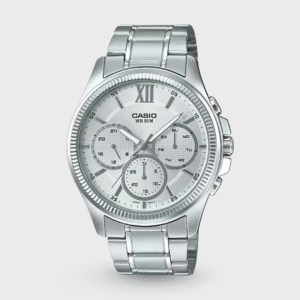 Enticer Men Quartz Silver Dial Chronograph Stainless Steel Watch A1774