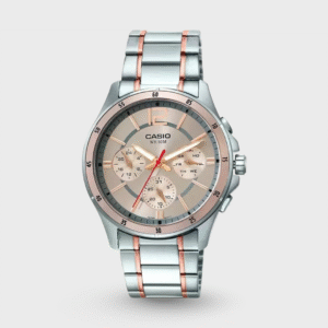 Enticer Men Quartz Rose Gold Dial Chronograph Stainless Steel Watch A1651