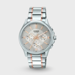 Enticer Men Quartz Gold Dial Chronograph Stainless Steel Watch A1659