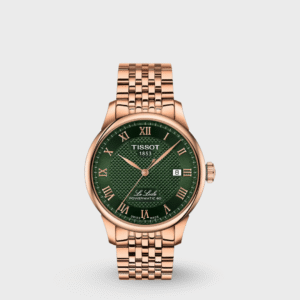 Le Locle Men Automatic Green Dial Analog Stainless Steel Watch