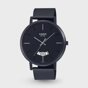 Enticer Men Quartz Black Dial Analog Stainless Steel Watch A1874