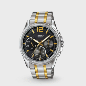 Enticer Men Quartz Black Dial Chronograph Stainless Steel Watch A1663