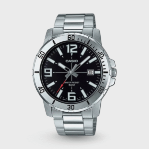 Enticer Men Quartz Black Dial Analog Stainless Steel Watch A1361