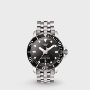 Seastar Men Automatic Black Dial Analog Stainless Steel Watch