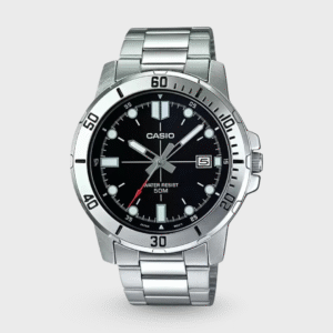 Enticer Men Quartz Black Dial Analog Stainless Steel Watch A1362