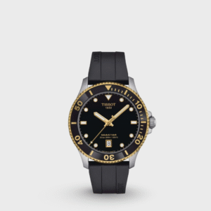 Seastar 1000 Men Quartz Black Dial Analog Silicone Watch