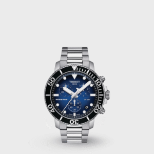 Seastar 1000 Men Quartz Blue Dial Chronograph Stainless Steel Watch