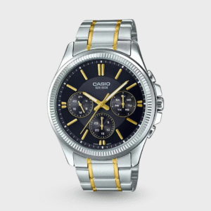 Enticer Men Quartz Silver Dial Chronograph Stainless Steel Watch A1656