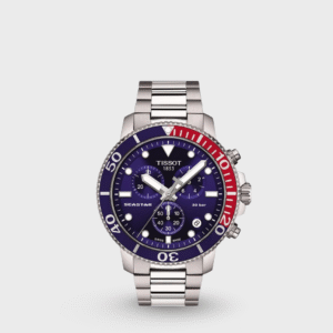 Seastar 1000 Men Quartz Blue Dial Chronograph Stainless Steel Watch